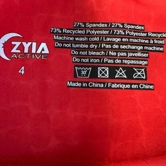 Zyia Red Scales Pocket Light & Tight High-Rise Legging Size 4 - Picture 6 of 8